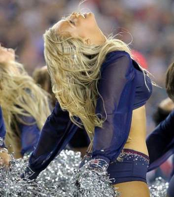 Camille Kostek as a cheerleader. 